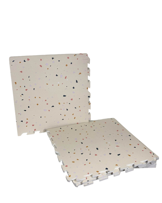 3 Sprouts Foam Play Mat, Terrazzo Palest Pink