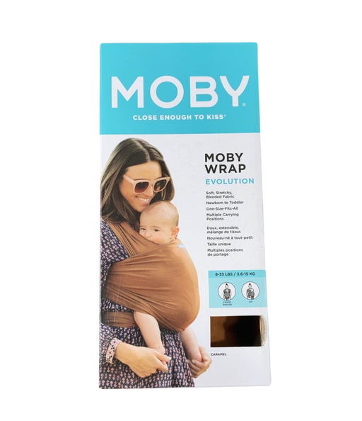 used Moby Evolution Baby Carrier, Caramel