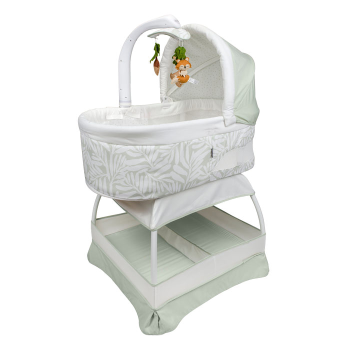 TruBliss Sweetli Calm Bassinet, Sage Fern Leaves