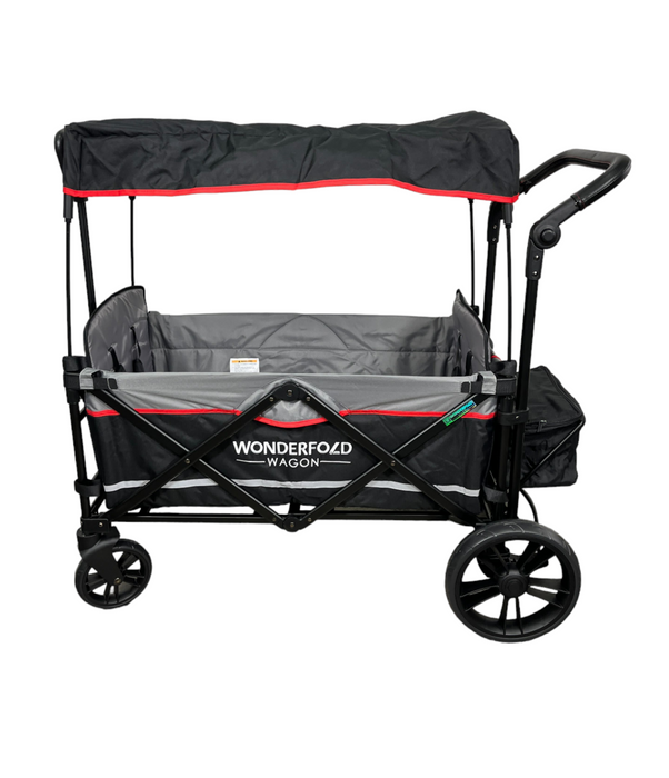 Wonderfold X2 Push + Pull Double Stroller Wagon, 2021, Black