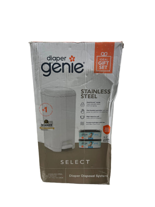 Diaper Genie Select Diaper Pail Gift Set, Lily White