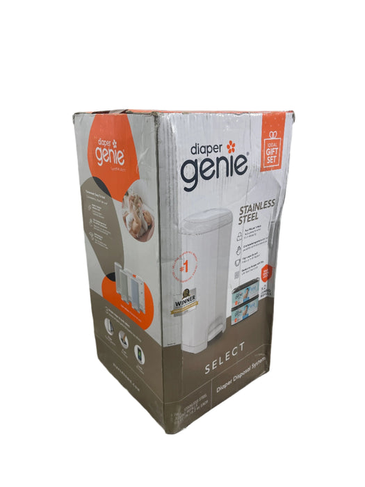 Diaper Genie Select Diaper Pail Gift Set, Lily White