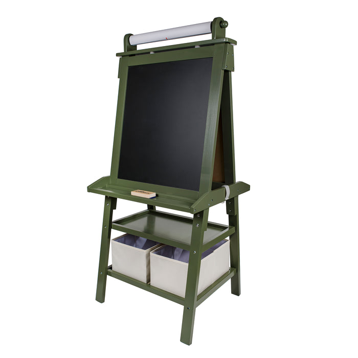 Little Partners Deluxe Learn 'N Play Art Center Easel, Olive Green