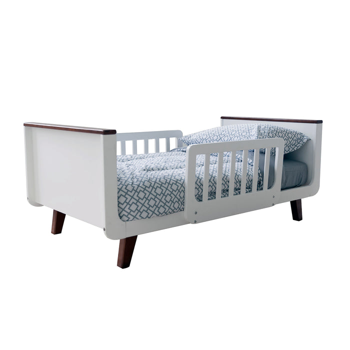 Little Partners MOD Toddler Bed, White/Espresso