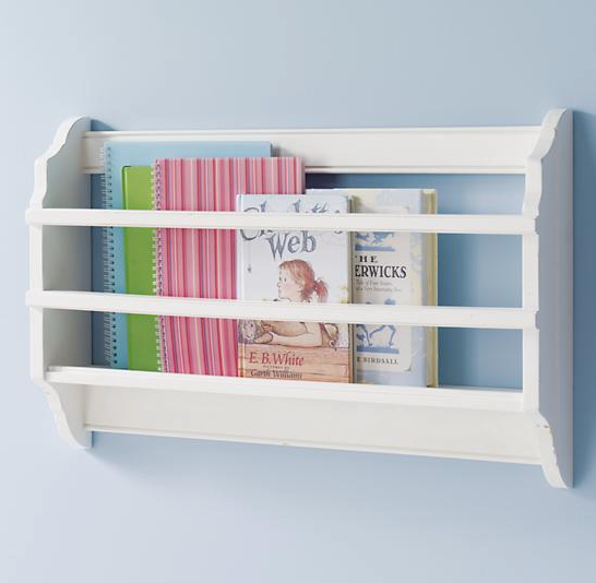 Land Of Nod Wall Book Bin, White