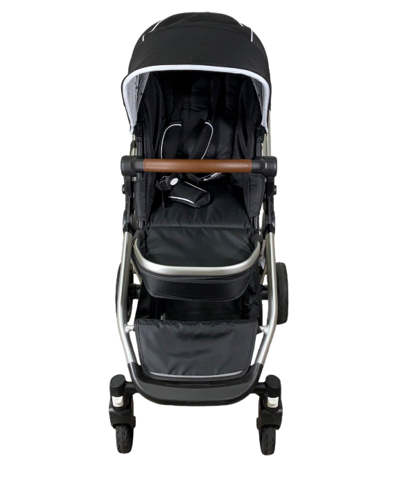 Mockingbird Single to Double Stroller, Silver with Penny Leather, Watercolor Drops, Black , 2022