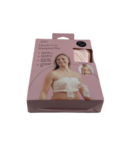 Simple Wishes Hands Free Pumping Bra, XS-L, Pink