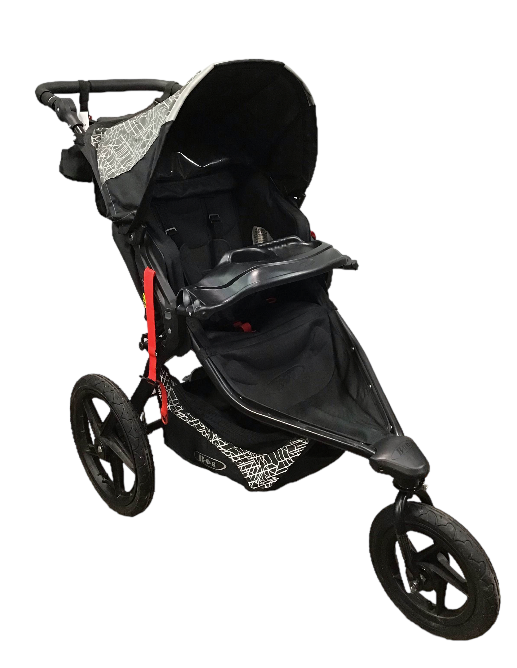 BOB Revolution Flex Single Jogging Stroller with Snack Tray, 2018, Lunar Black