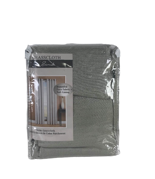 Ricardo Trading Grasscloth Window Panel Curtains