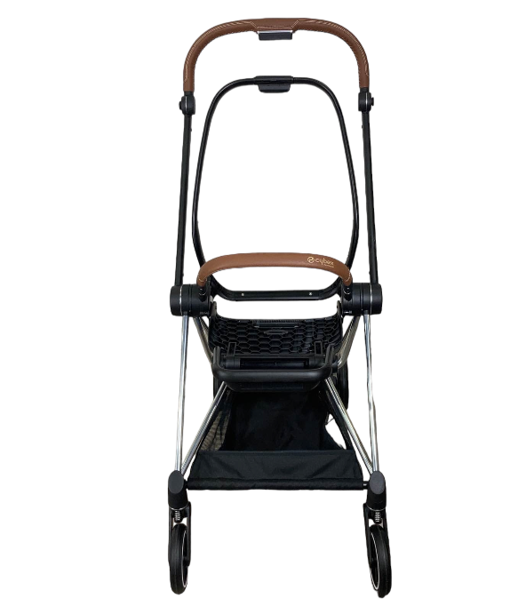 Cybex MIOS Stroller Frame, 2019, Chrome With Brown Details