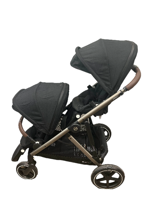 Cybex Gazelle S Double Stroller, 2020, Deep Black