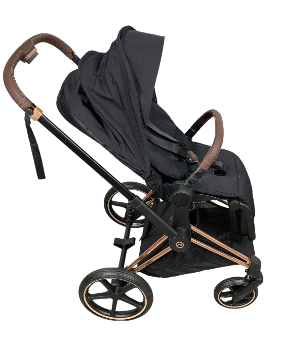 Cybex Priam4 Stroller, 2021, Deep Black, Rose Gold