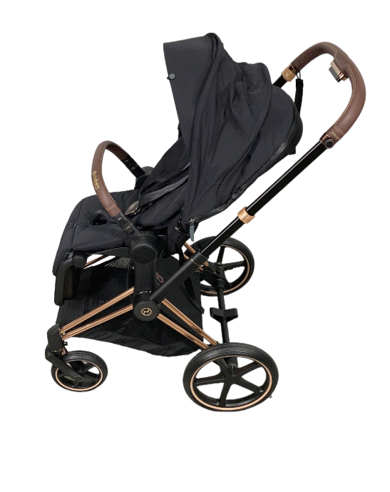 Cybex Priam4 Stroller, 2021, Deep Black, Rose Gold