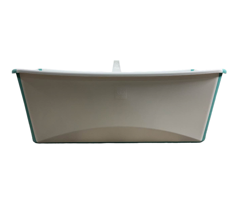 Stokke Flexi Bath Foldable Baby Bathtub, White Aqua, Regular