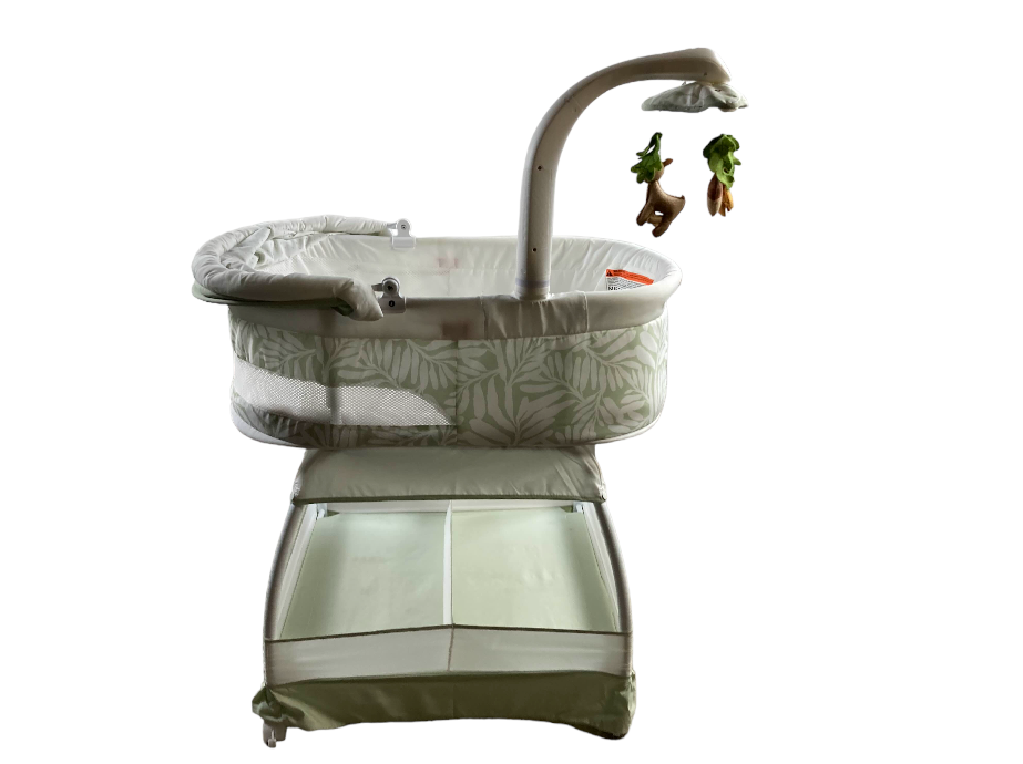 TruBliss Sweetli Calm Bassinet, Sage Fern Leaves