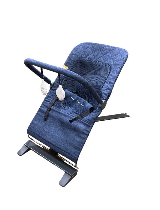 Baby Delight Go With Me Alpine Deluxe Portable Bouncer, Quilted Indigo