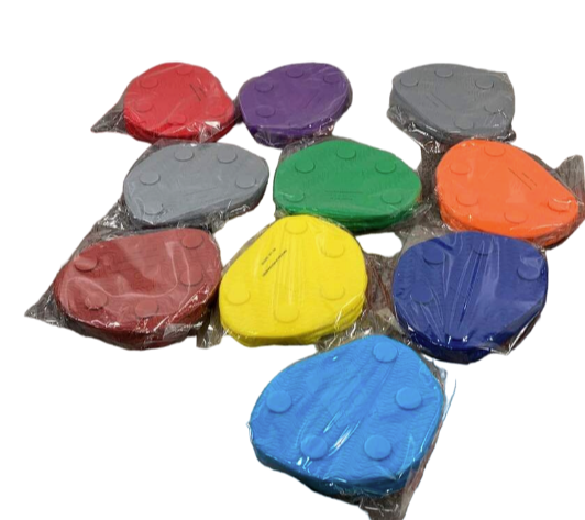 JumpOff Jo Rocksteady Foam Stepping Stones, Multi Color Set of 10