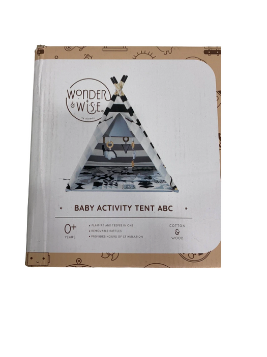 Wonder and Wise Baby Activity Tent, ABC Striped