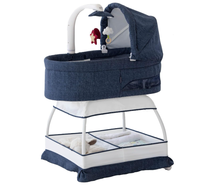 TruBliss Sweetli Nurture Bassinet, Denim Melange