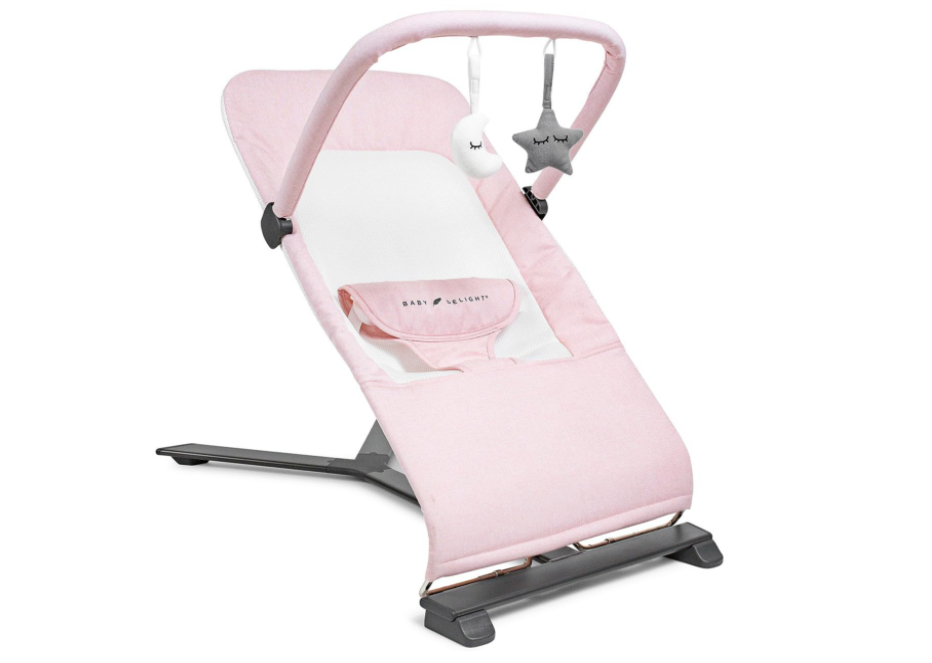 Baby Delight Alpine Deluxe Portable Bouncer, Peony Pink