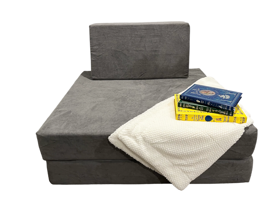 Acorn Play Couch, Gray Stone