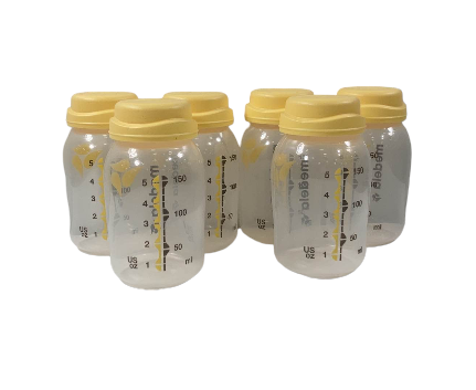 Medela Breast Milk Collection and Storage Bottles with Solid Lids, 6pk/5oz