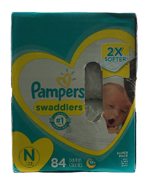 Pampers Swaddlers Diapers, Newborn, 84 Count