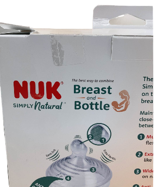 NUK Simply Natural Glass Bottles, 8oz, 3 Pack