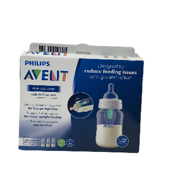 Philips Avent Anti-Colic Bottles With AirFree Vent, Clear, 3 Pack, 9oz