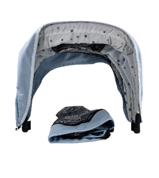 Mockingbird Extendable Canopy with Sunshade, Sky, Watercolor Drops