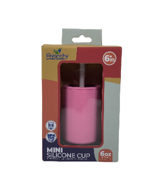 Avanchy La Petite Silicone Baby Cup, 6oz, Pink