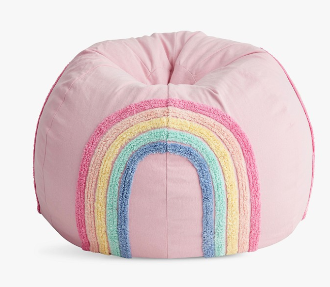 Pottery Barn Kids Anywhere Beanbag Cover, Rainbow Blush