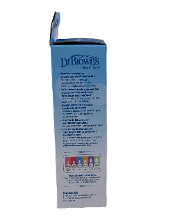 Dr. Brown's Options+ Anti-Colic Narrow Bottle, Clear, 4 oz/120 ml, Level 1 Nipple (0 months+)