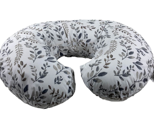 Boppy Nursing and Infant Support Pillow, Grey Taupe Leaves