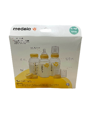 Medela Breastmilk Bottle Set, 4-12 Months, Medium Flow