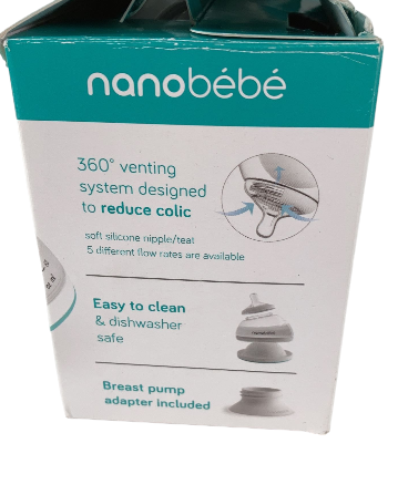 Nanobébé Baby Bottle, Teal, 5 oz.