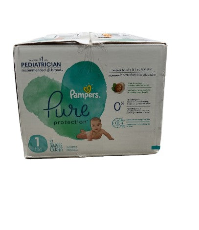 Pampers Pure Protection Diapers Size 1, 82 Count