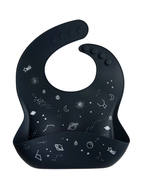 LouLou Lollipop Silicone Bib, Space