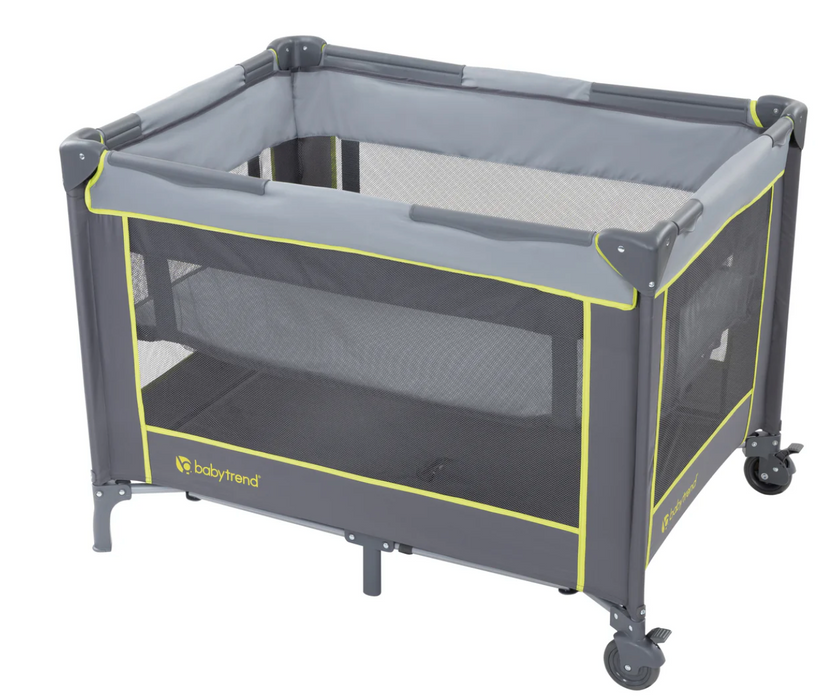 Baby Trend Portable Playard with Bassinet, Twinkle Lime