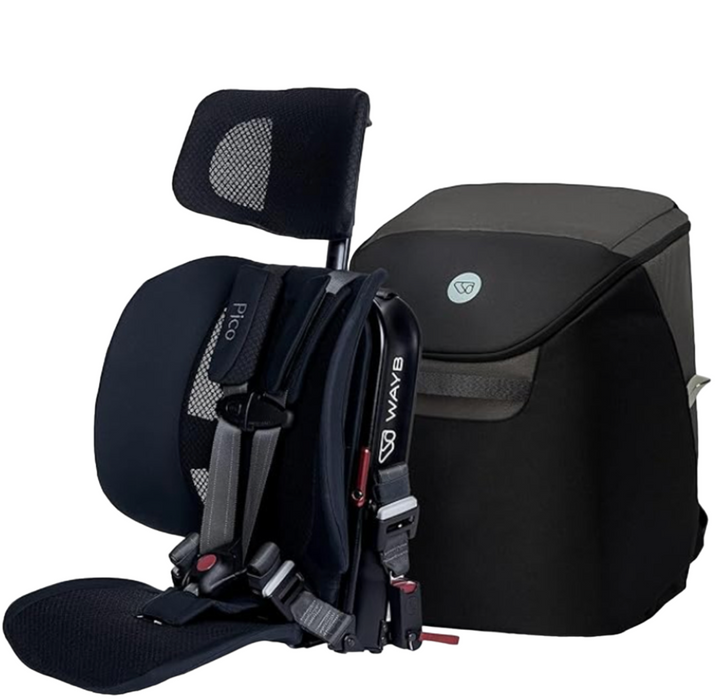 WAYB Pico Portable Car Seat Bundle, 2023, Jet, Carry Bag