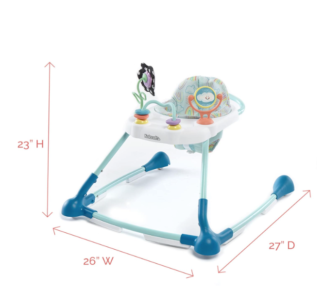 Kolcraft Tiny Steps Too Baby Walker, Clouds & Rainbows