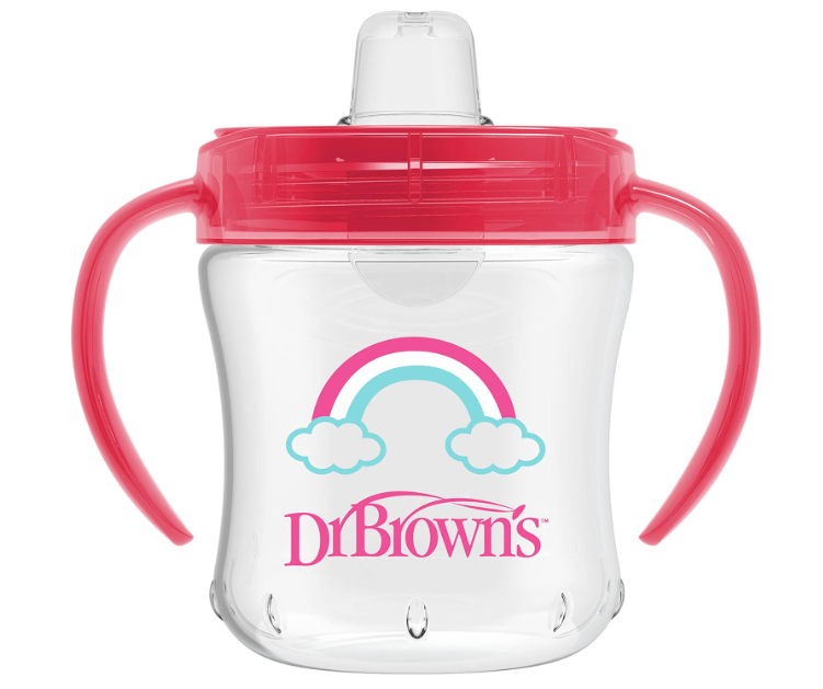 Dr. Brown's Transition Sippy Cup with Soft Spout, Pink