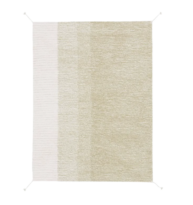 Lorena Canals Gelato Reversible Washable Rug, 4'7"x 6'7", Light Olive