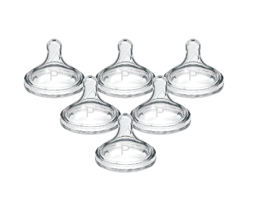 Dr. Brown's Natural Flow Baby Bottle Nipples 6 Pack, Preemie (0m+, Slowest Flow), Preemie, Wide Neck