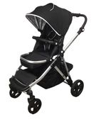 used Mockingbird Single to Double Stroller, Windowpane, Black , Matte Black with Matte Black Leather, 2023 HIDDEN PICS 4.16