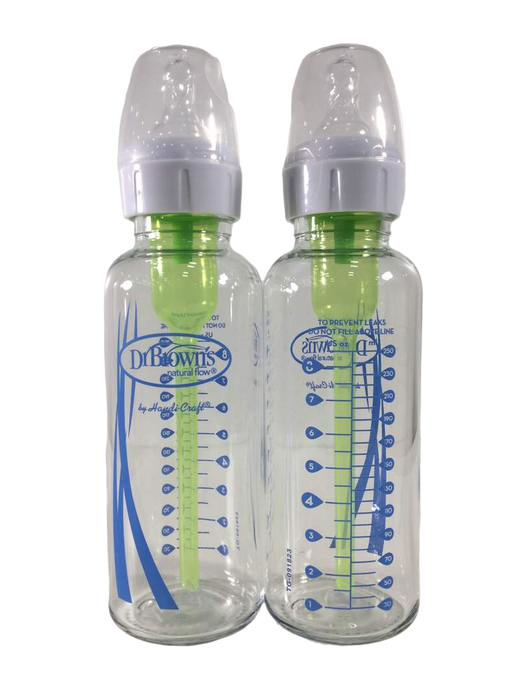 used Dr. Brown's Options+ Anti-colic Narrow Glass Bottles 2-Pack, 8oz