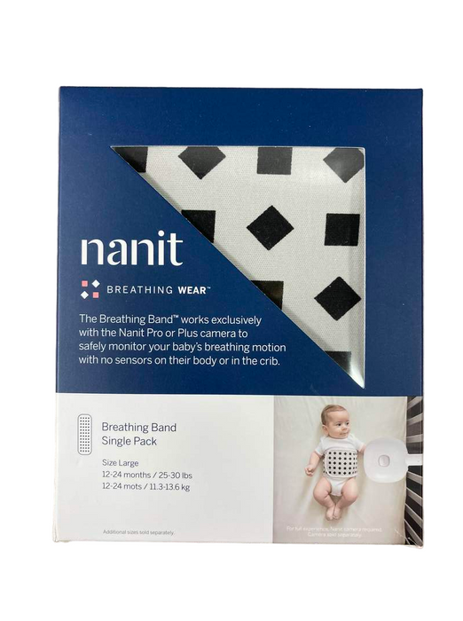 used Nanit Breathing Band, 12-24 months, Pebble Gray