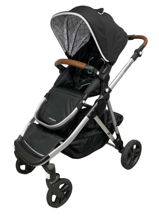 used Mockingbird Single to Double Stroller, Silver with Penny Leather, Windowpane, Black , 2023