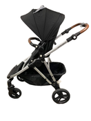 secondhand Mockingbird Single to Double Stroller, Watercolor Drops, Black , Silver with Penny Leather, 2023