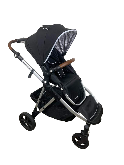 used Mockingbird Single to Double Stroller, 2023, Silver with Penny Leather, Windowpane, Black